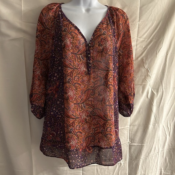 Chaps Tops - New Medium Chaps Paisley Multi Top #1918*8